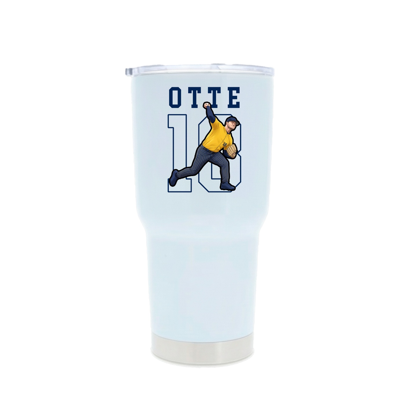 30oz Stainless Steel Tumbler — Shirsey in White