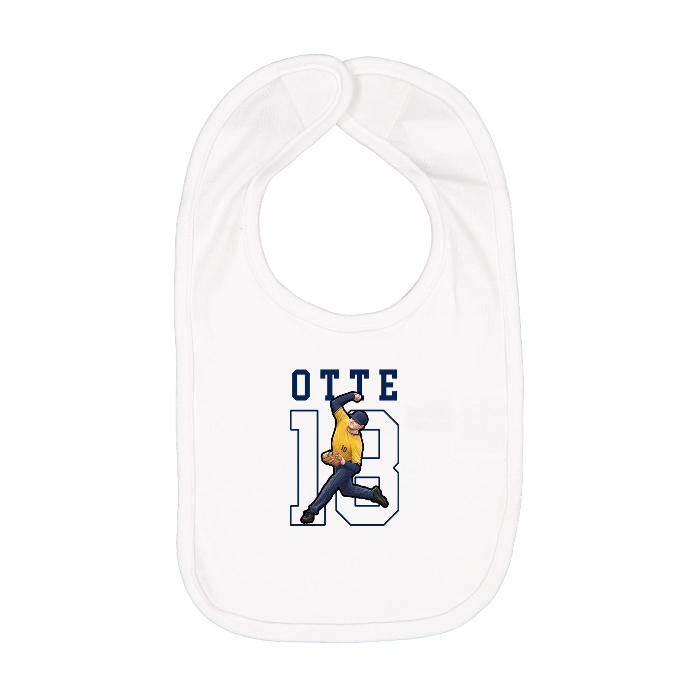 Infant Bib — Shirsey in White
