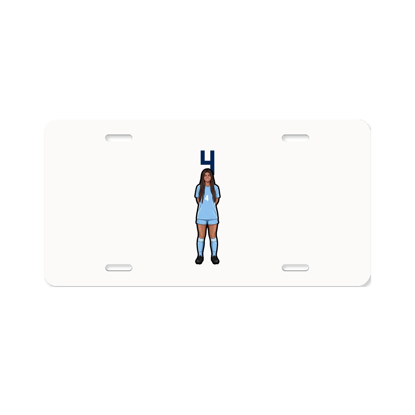 License Plate — Number Top in Classic