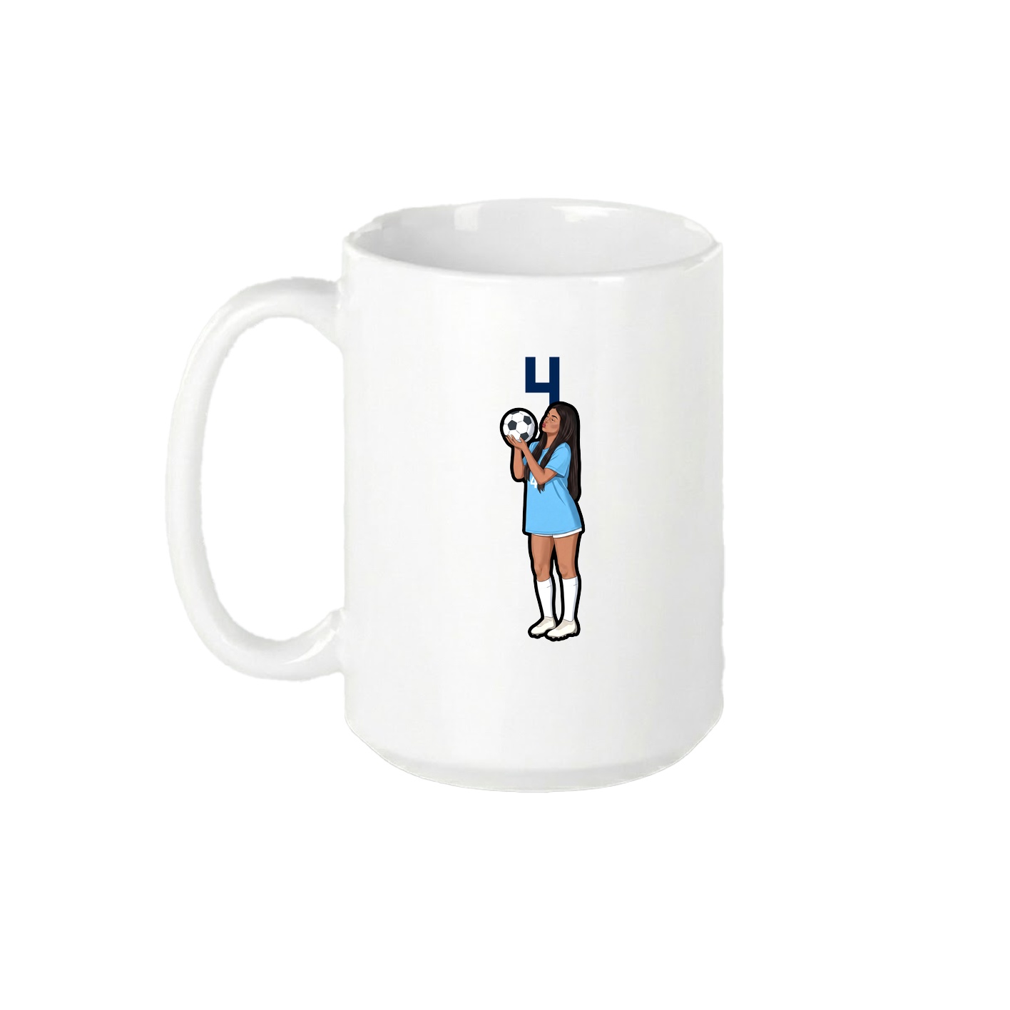 15oz Coffee Mug — Number Top in White