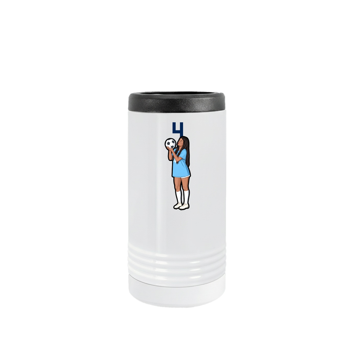 Slim Beverage Holder — Number Top in White
