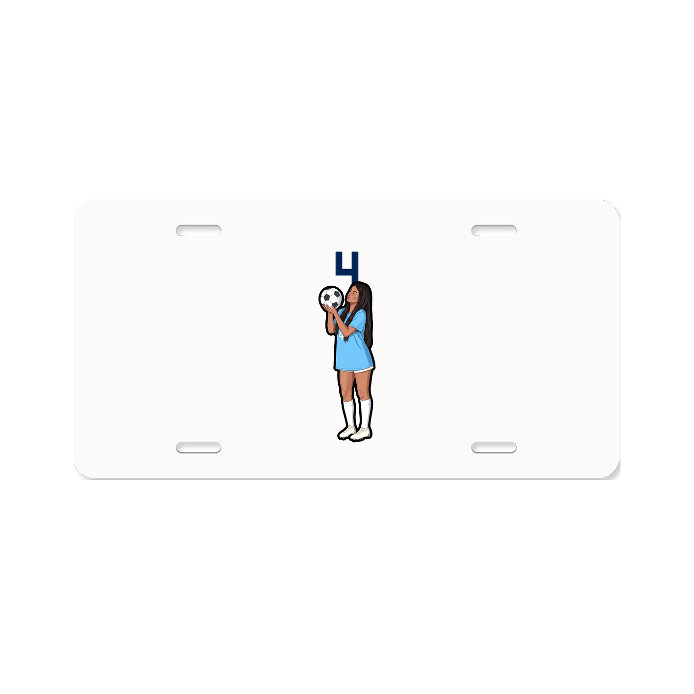 License Plate — Number Top in Classic