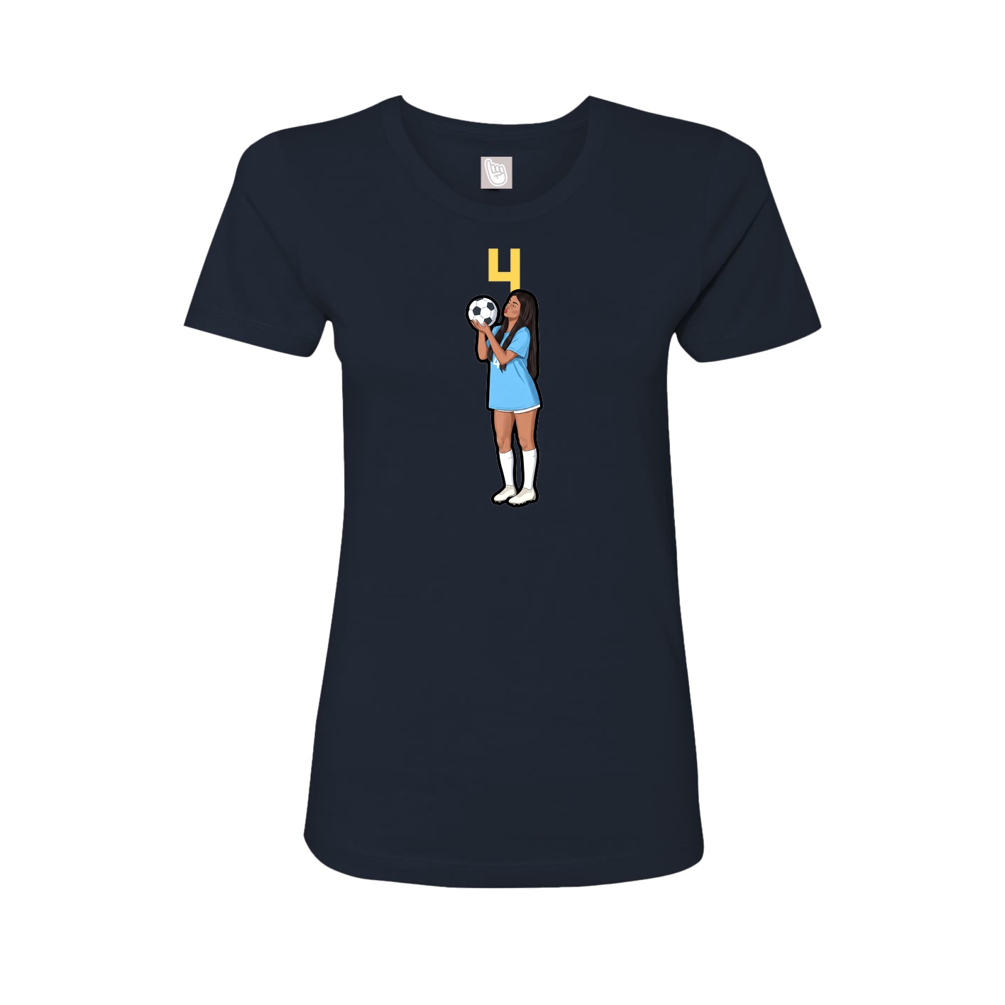 Womens Tee — Number Top in Navy