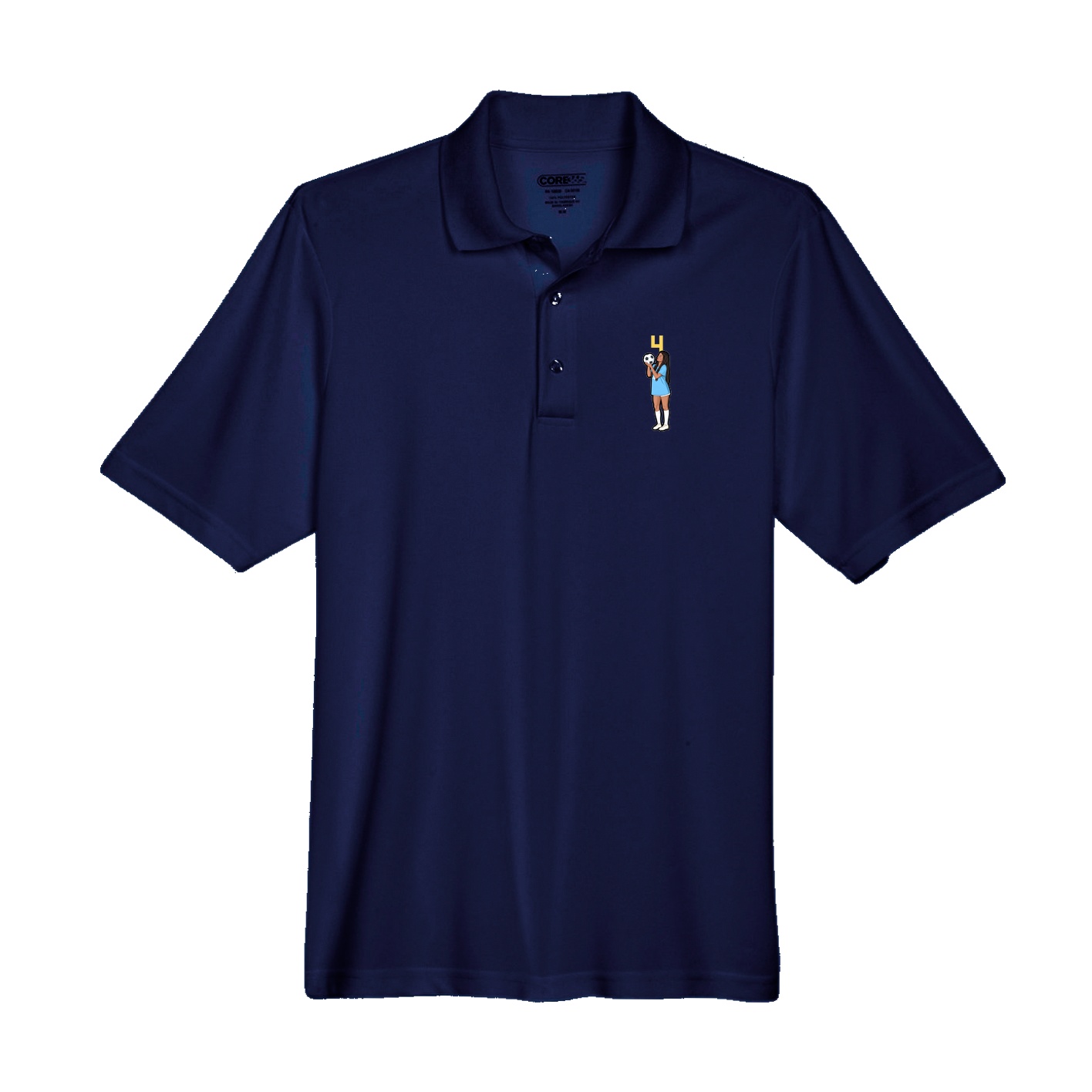 Performance Polo — Number Top in Navy