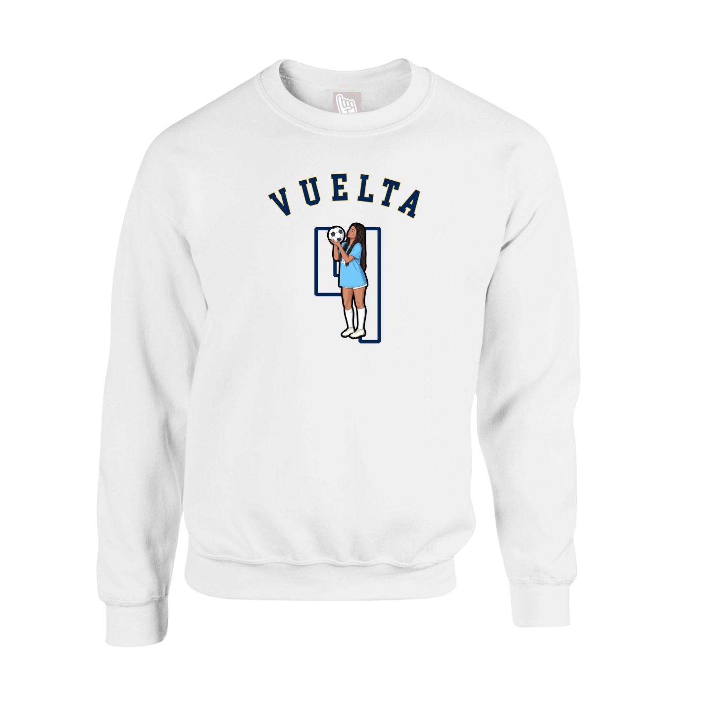 Fleece Crew — Shirsey Arch in White