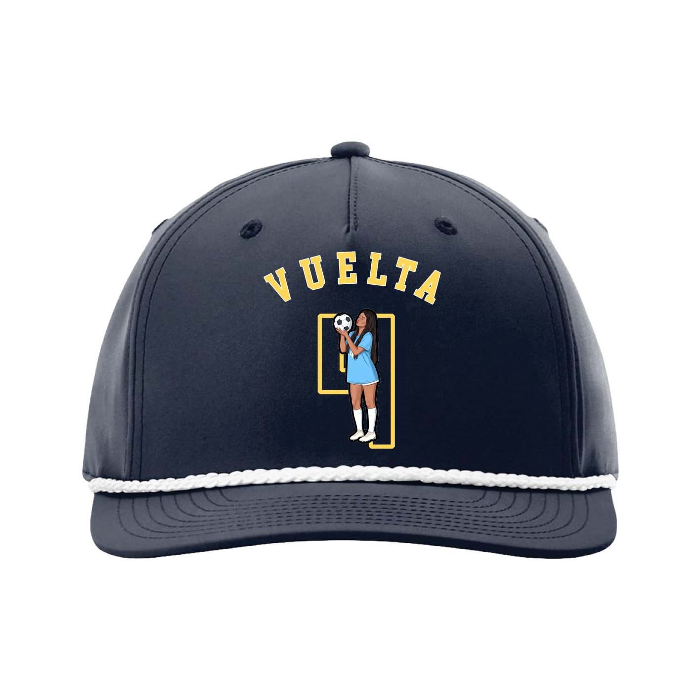 Five-Panel Classic Rope Cap — Shirsey Arch in Navy