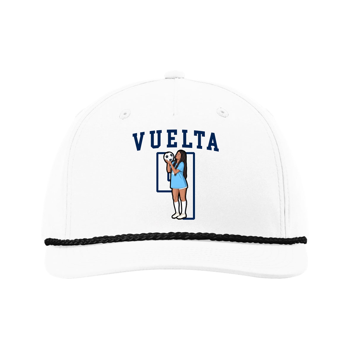 Five-Panel Classic Rope Cap — Shirsey in White