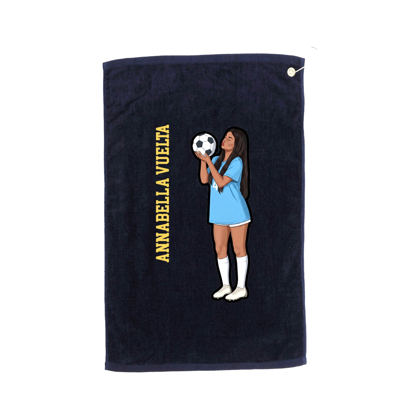Golf Towel — Name Vertical in Navy