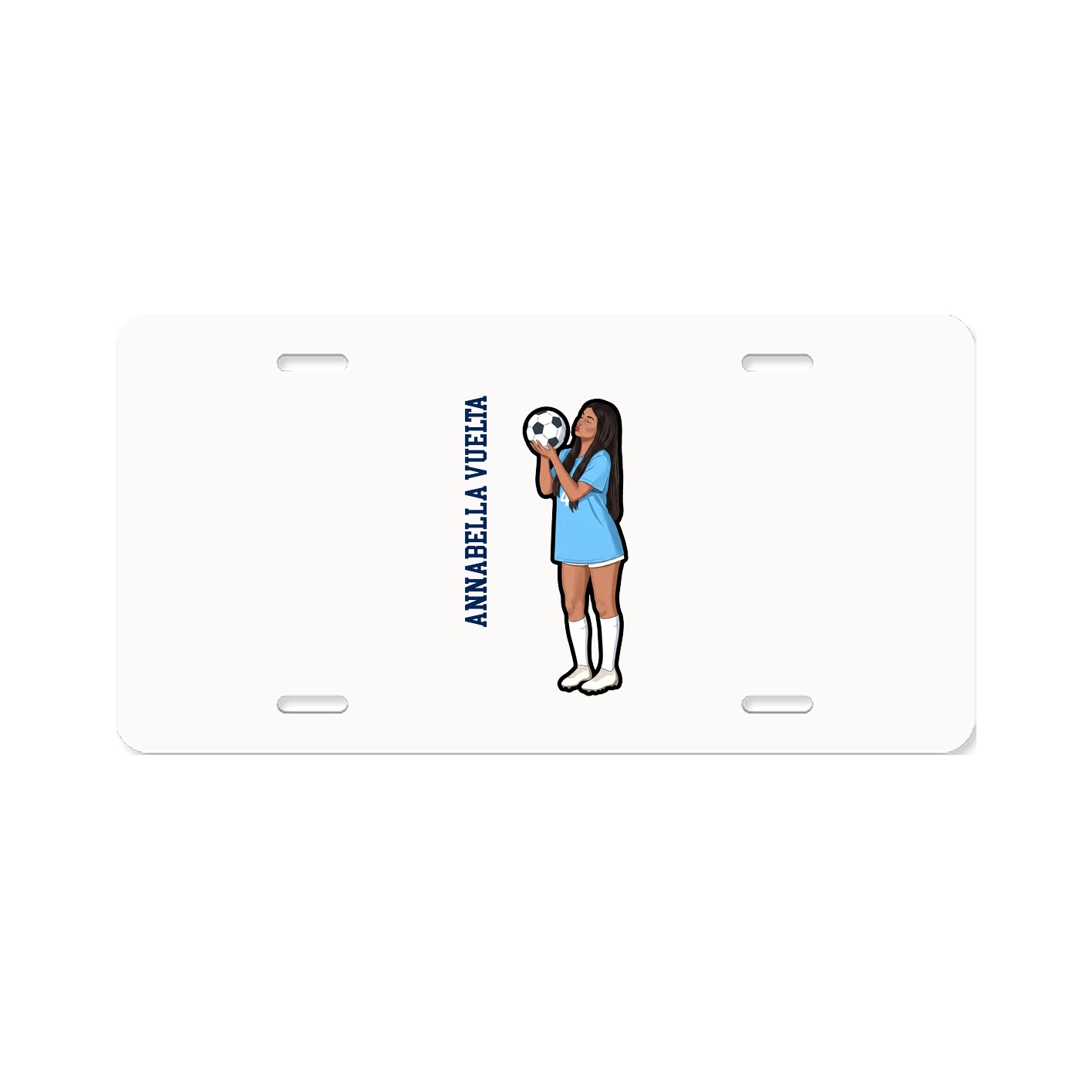 License Plate — Name Vertical in Classic