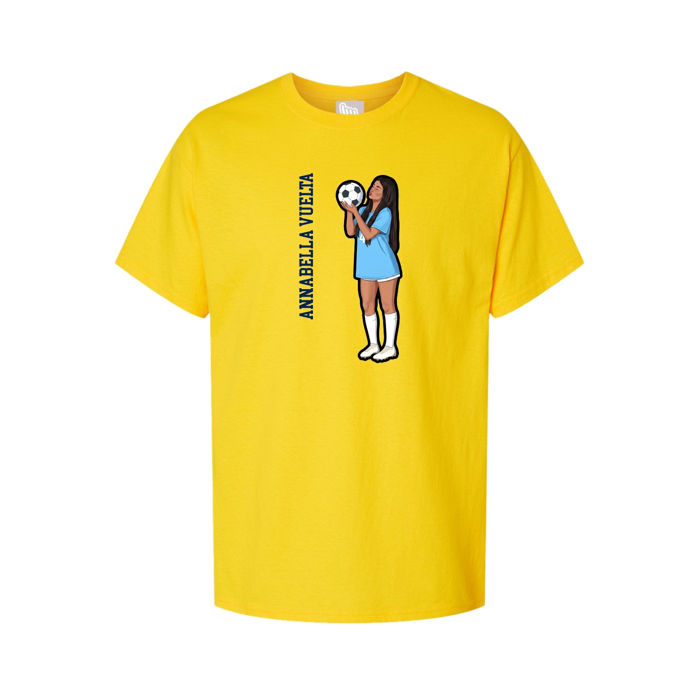 Youth Tee — Name Vertical in Gold