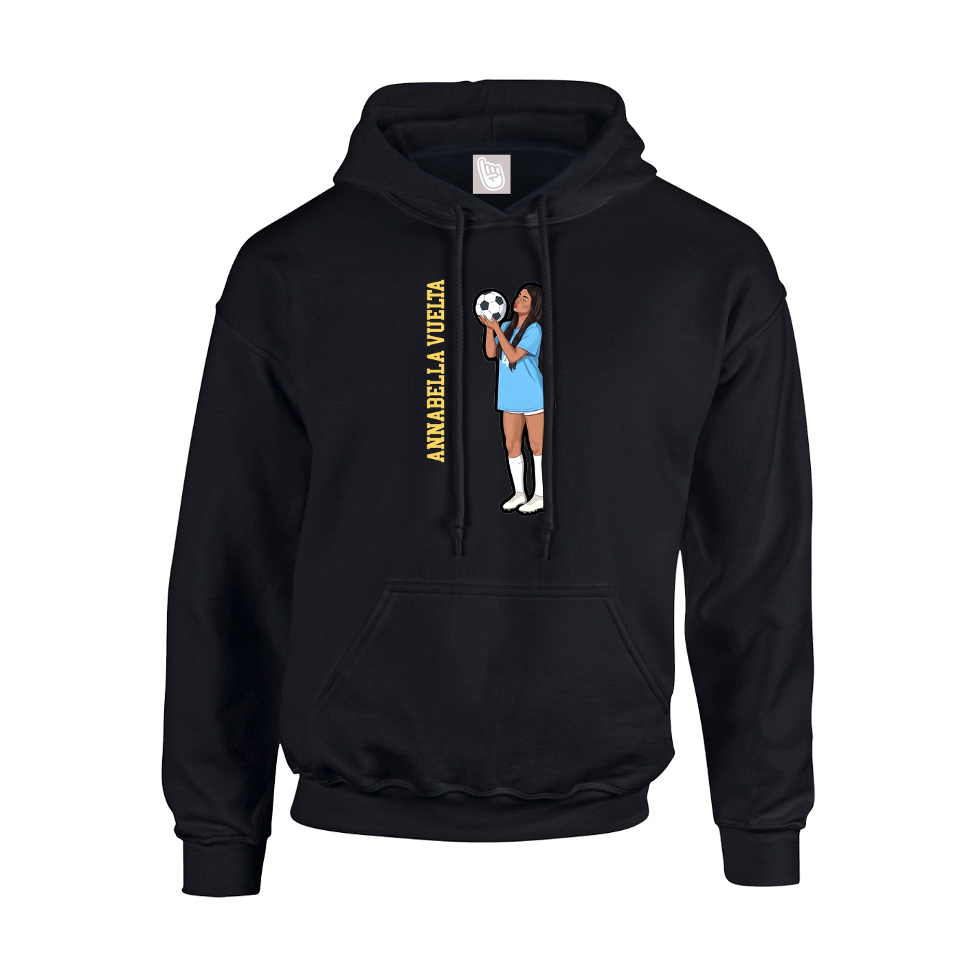 Hoodie — Name Vertical in Black