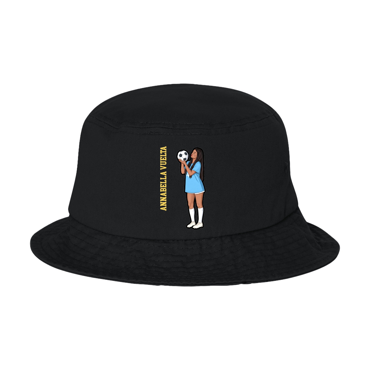 Bucket Cap — Name Vertical in Black