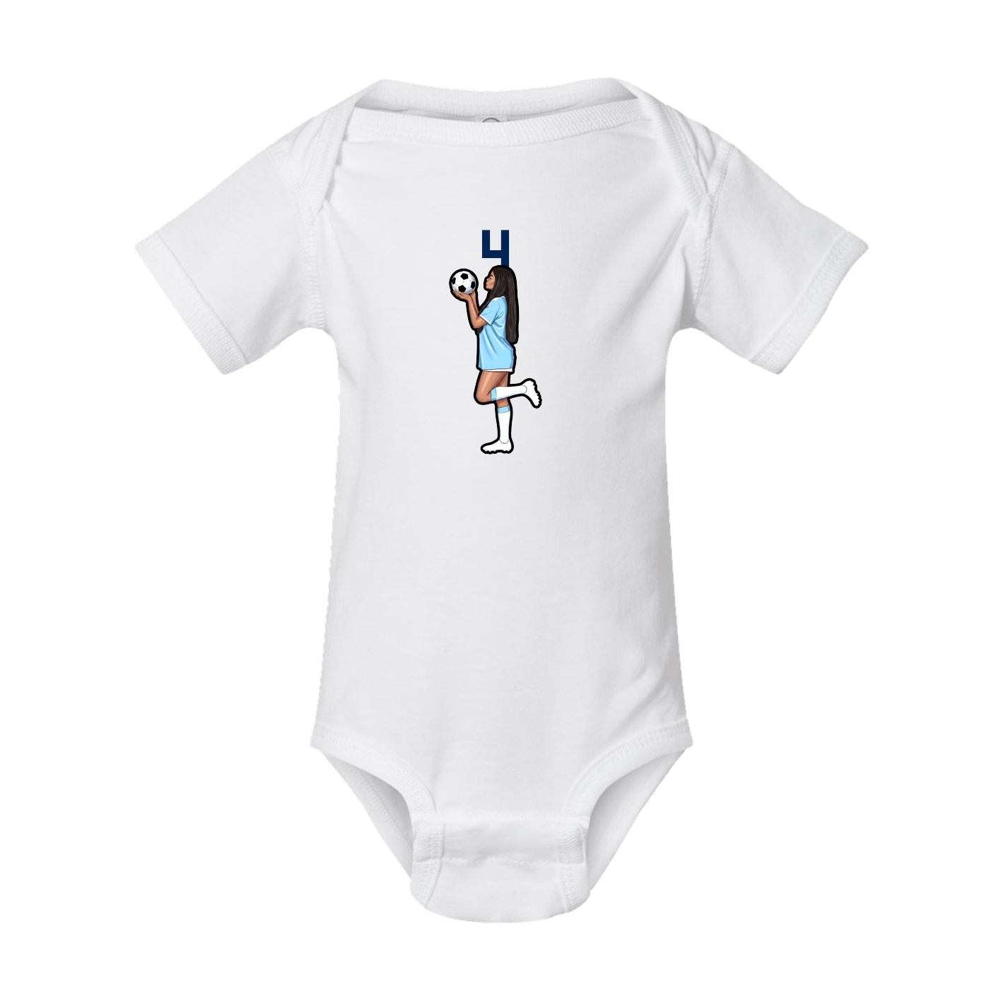 Baby Onesie — Number Top in White