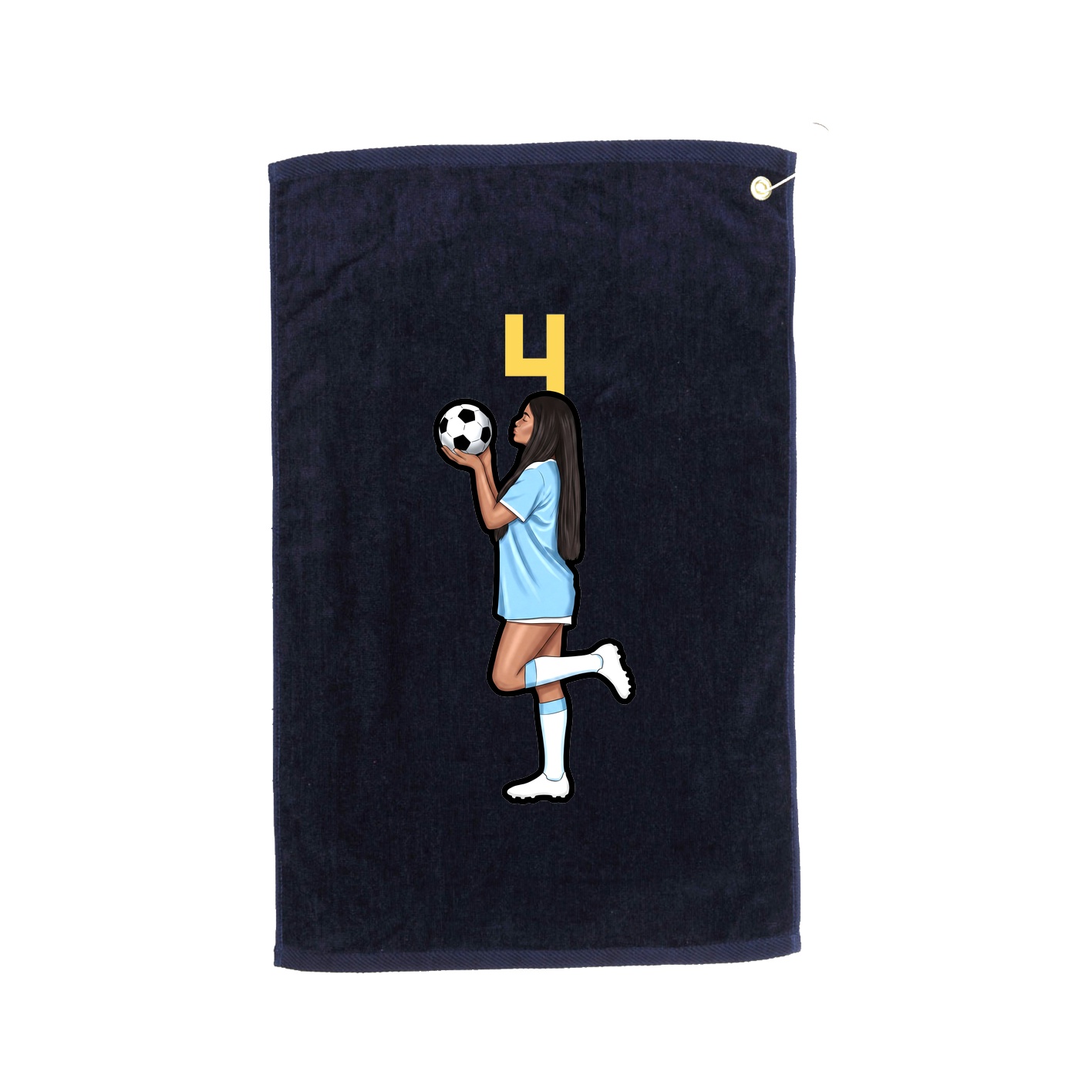 Golf Towel — Number Top in Navy
