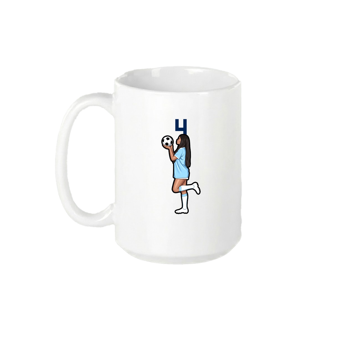 15oz Coffee Mug — Number Top in White