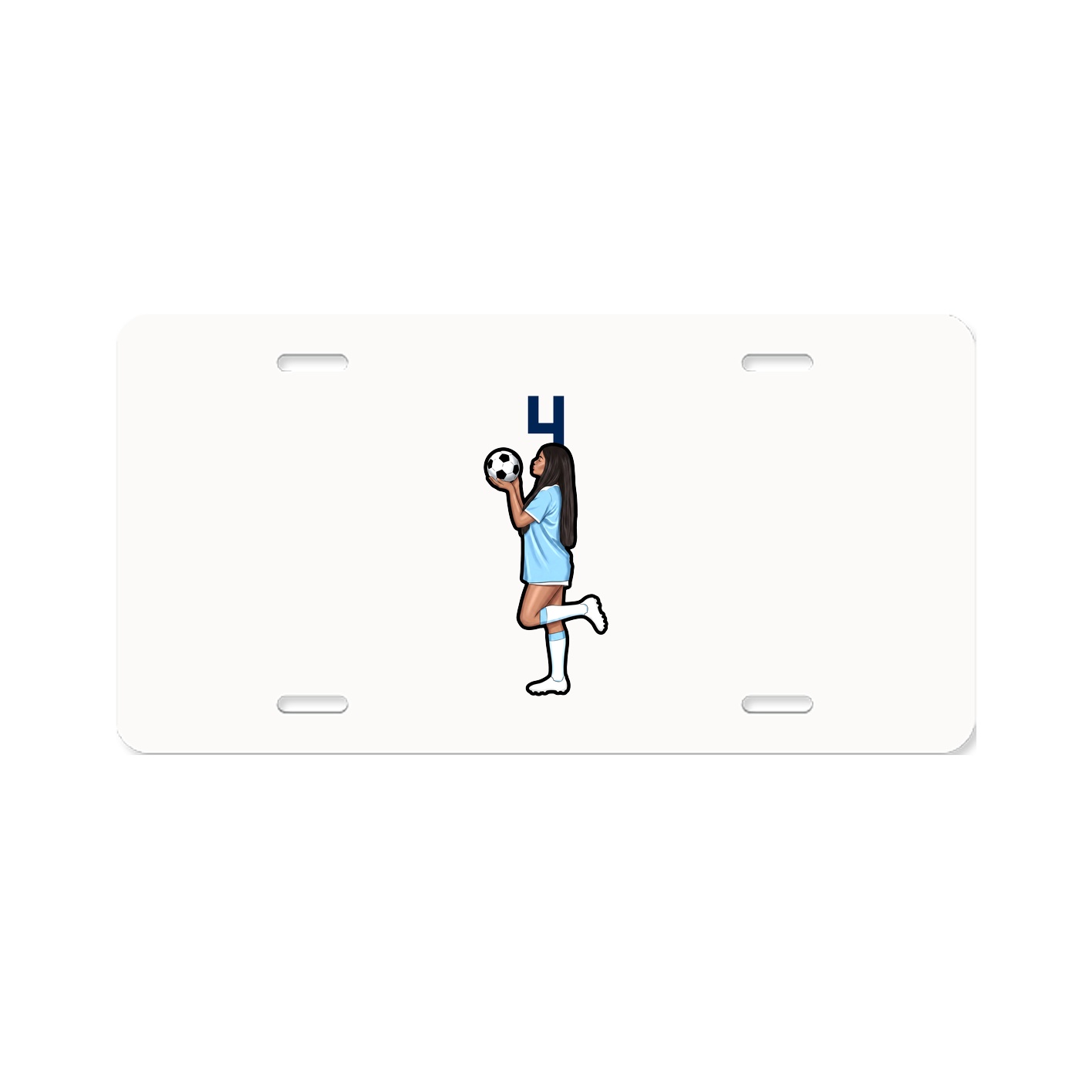 License Plate — Number Top in Classic
