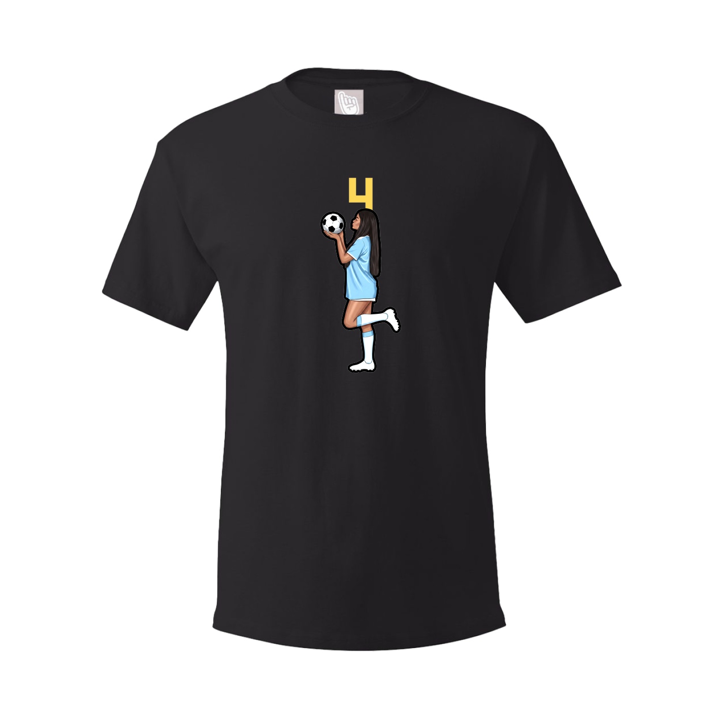 Youth Tee — Number Top in Black