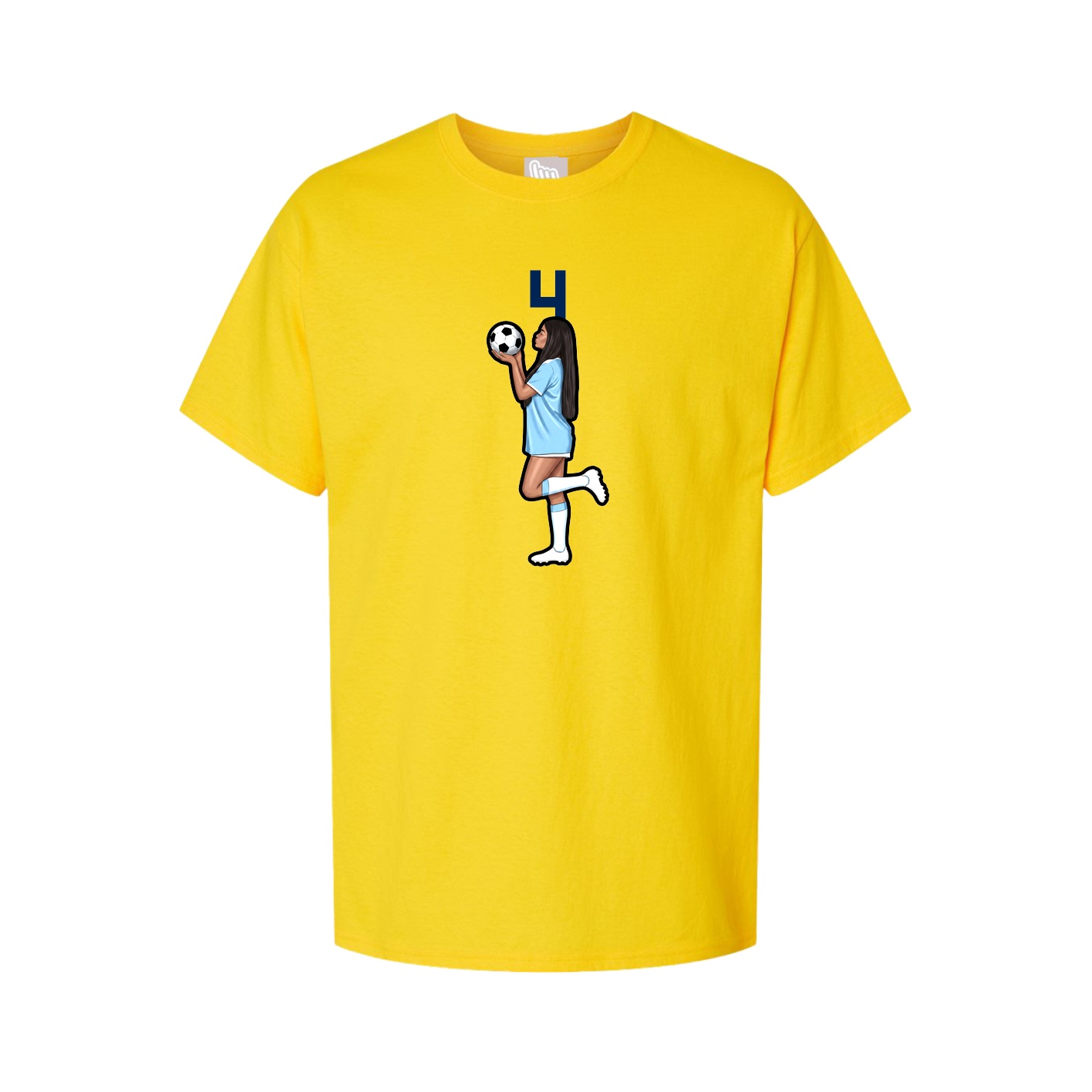Youth Tee — Number Top in Gold