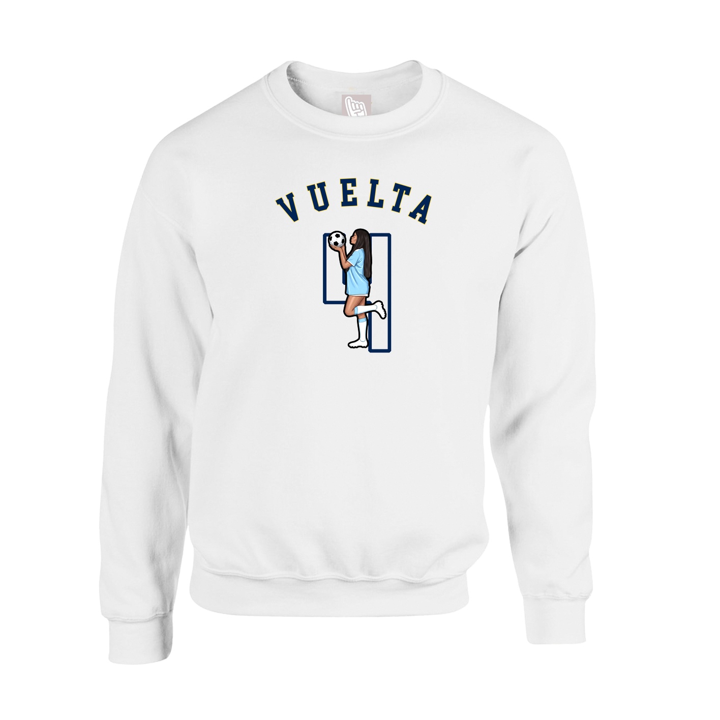 Fleece Crew — Shirsey Arch in White