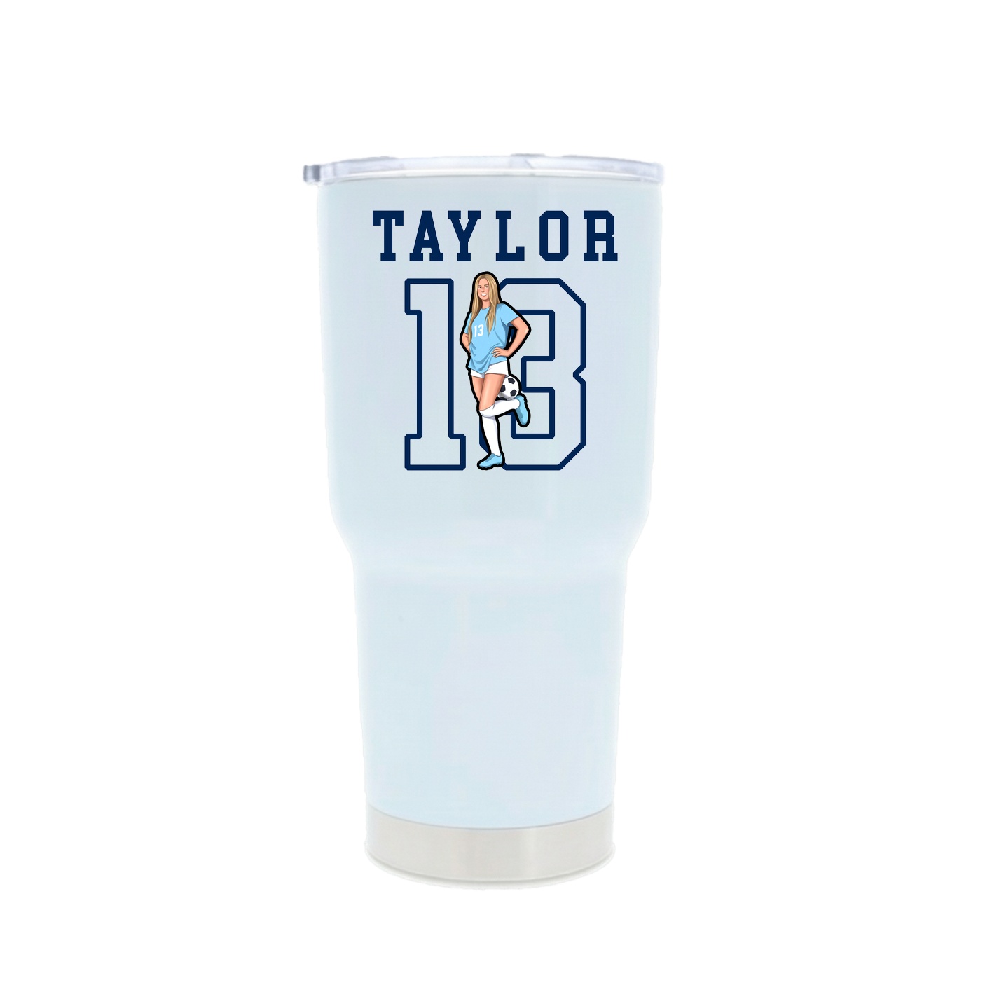30oz Stainless Steel Tumbler — Shirsey in White