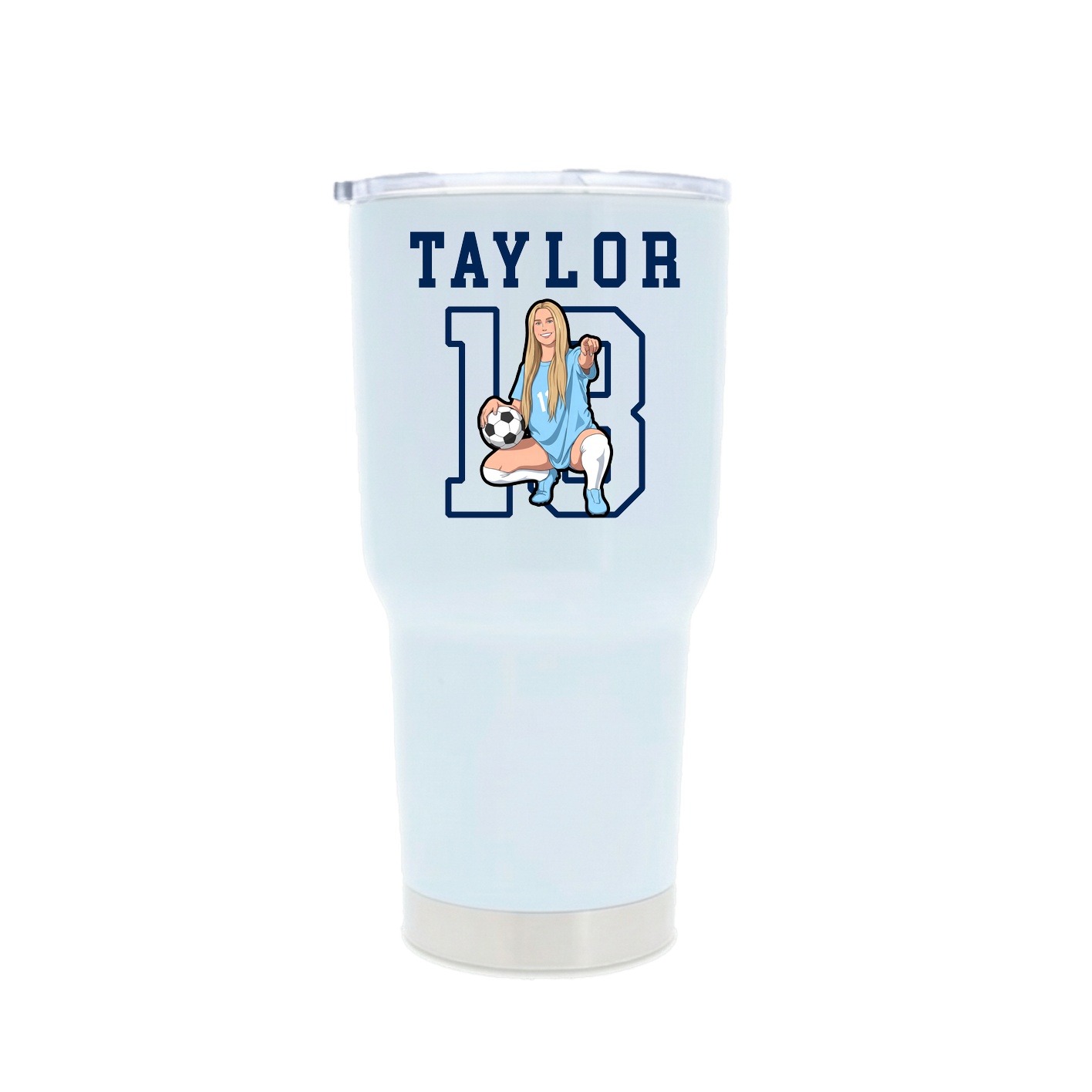 30oz Stainless Steel Tumbler — Shirsey in White