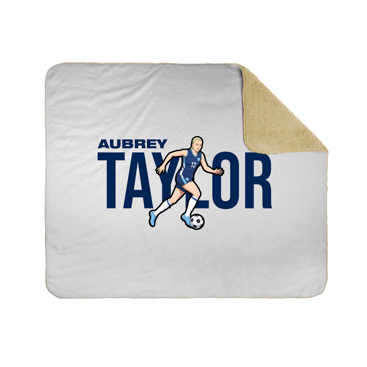 Throw Blanket — Player Name in White