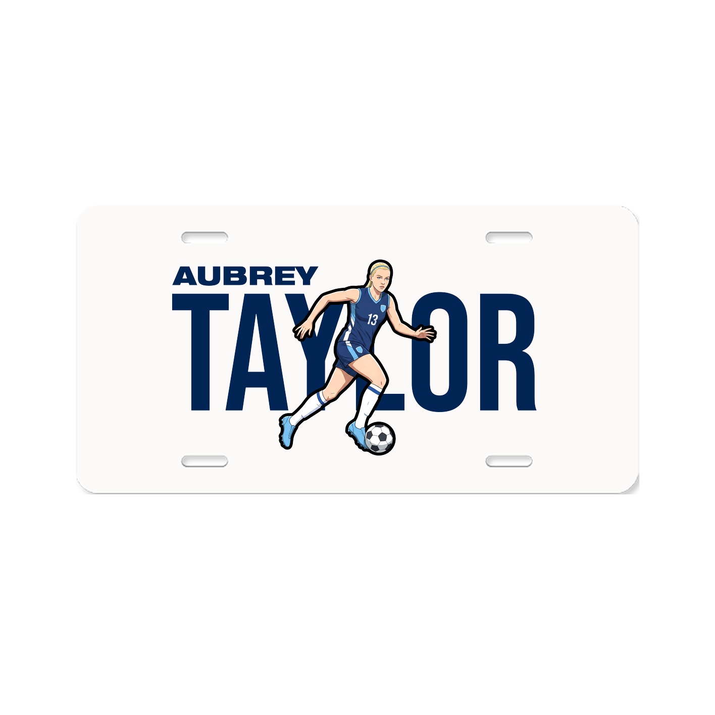 License Plate — Player Name in Classic