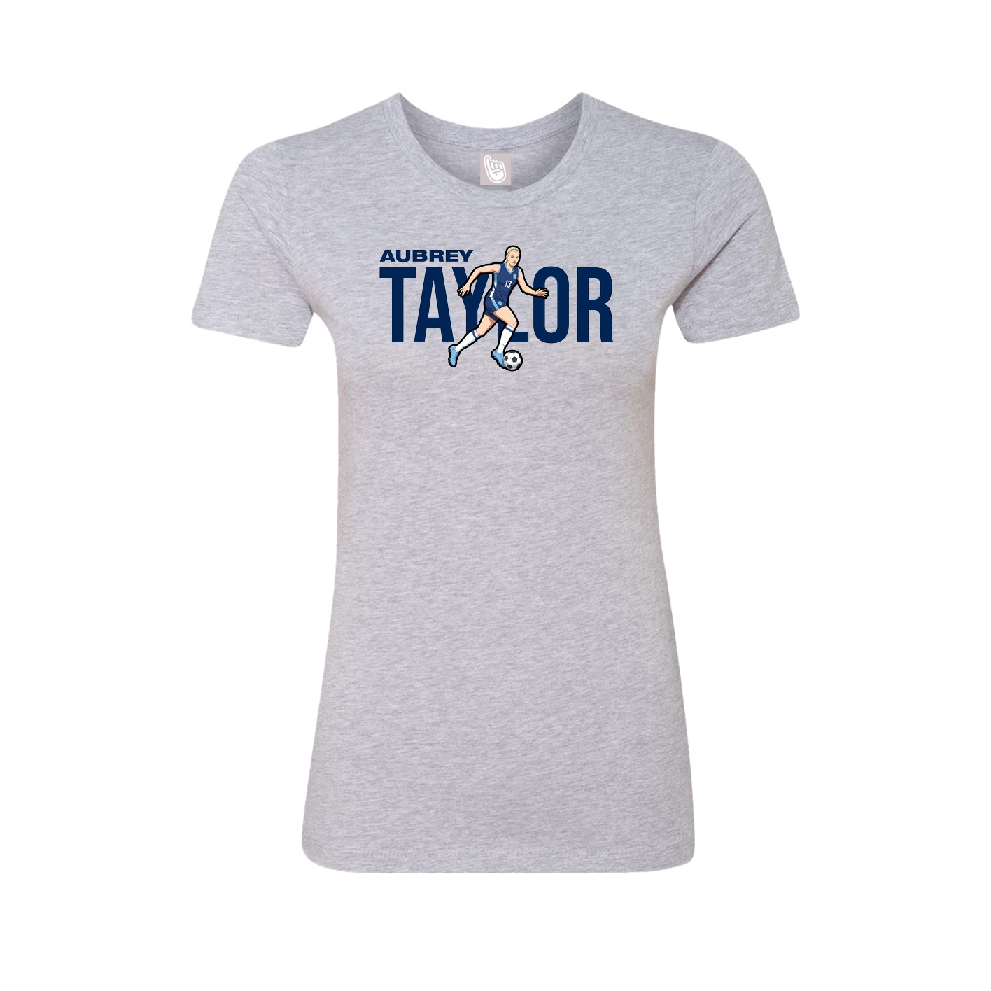 Womens Tee — Player Name in Grey