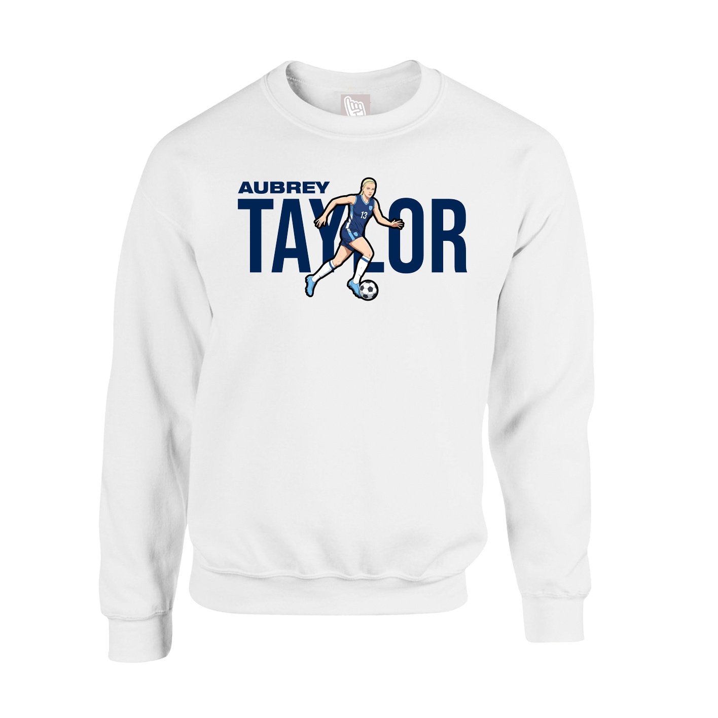 Fleece Crew — Player Name in White