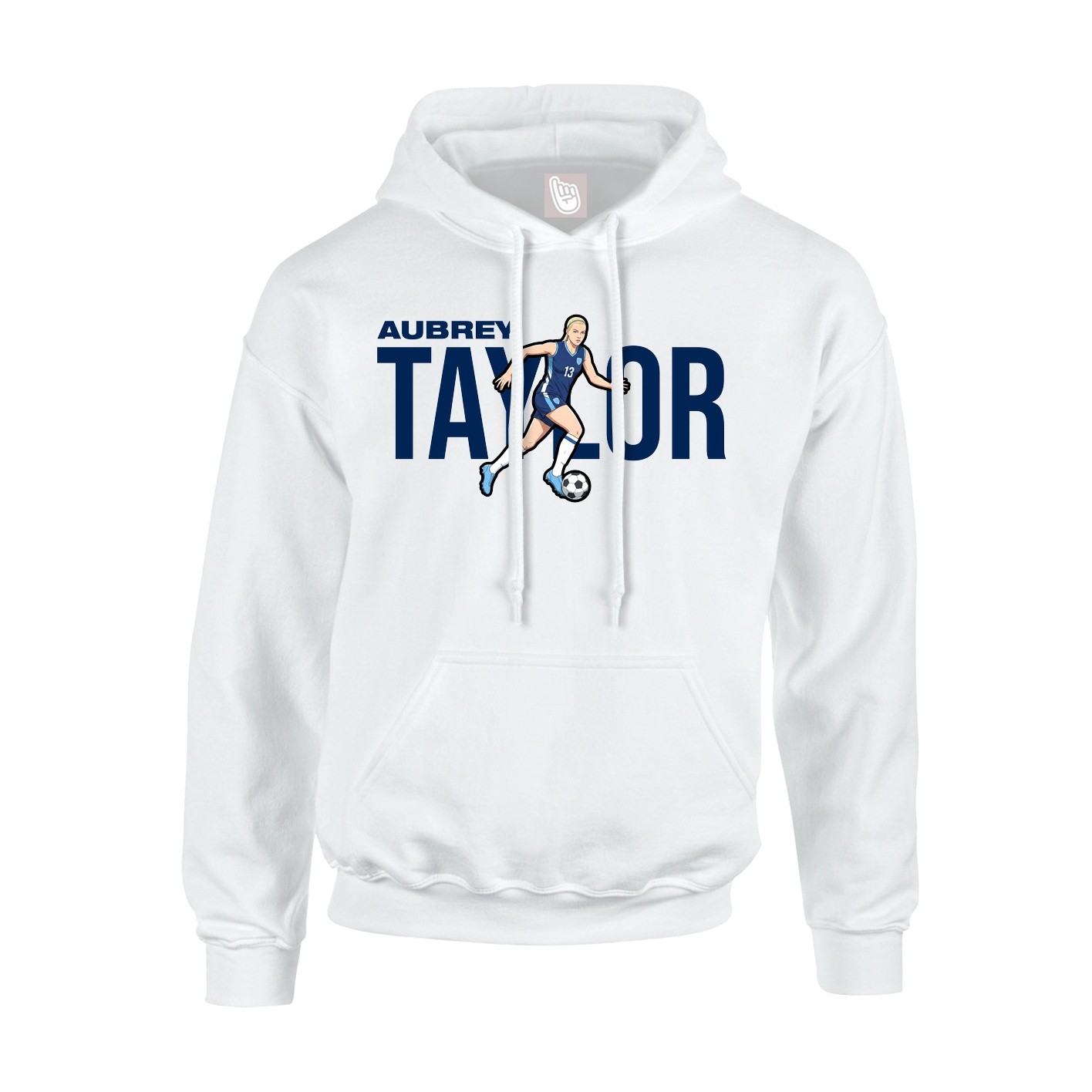 Youth Hoodie — Player Name in White