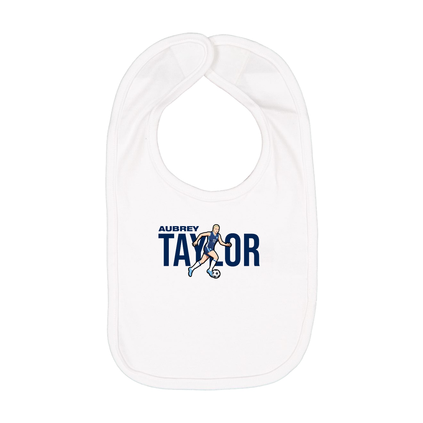 Infant Bib — Player Name in White