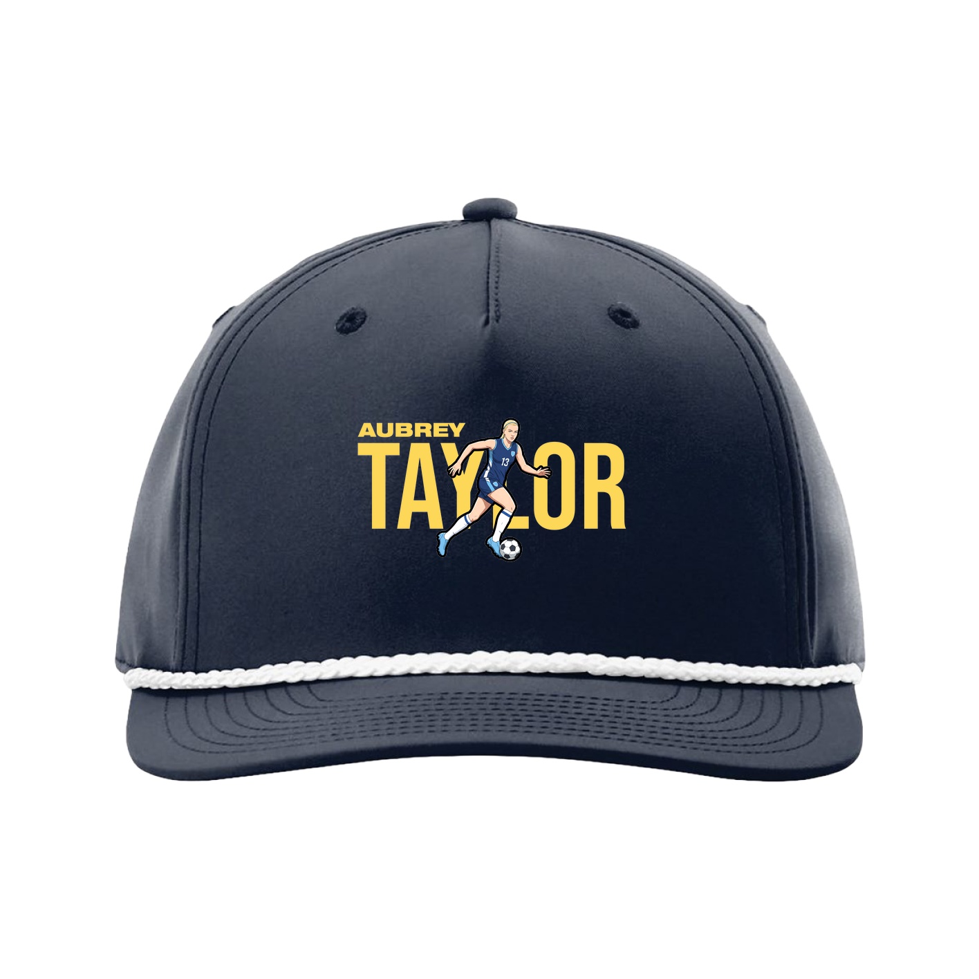 Five-Panel Classic Rope Cap — Player Name in Navy