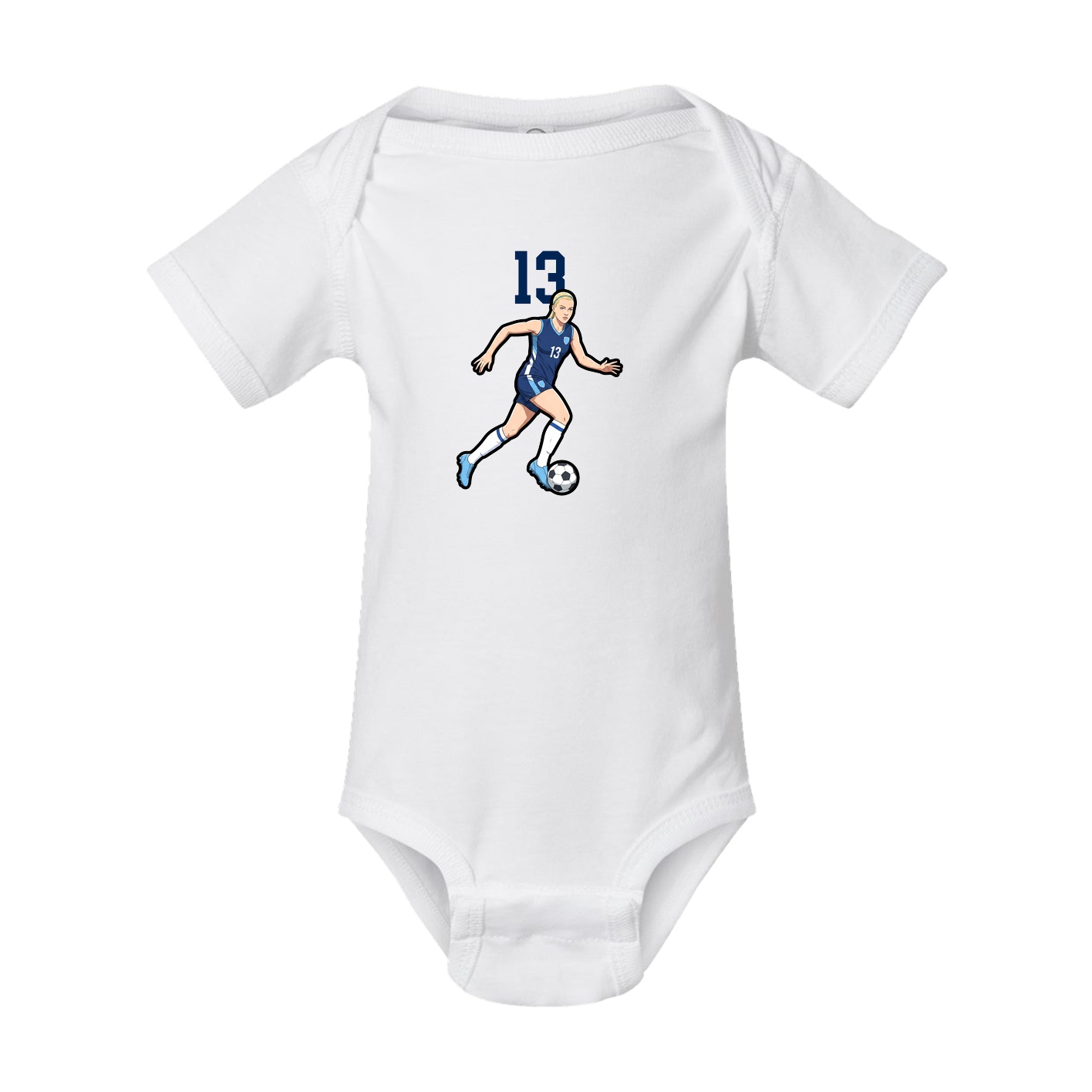 Baby Onesie — Number Top in White