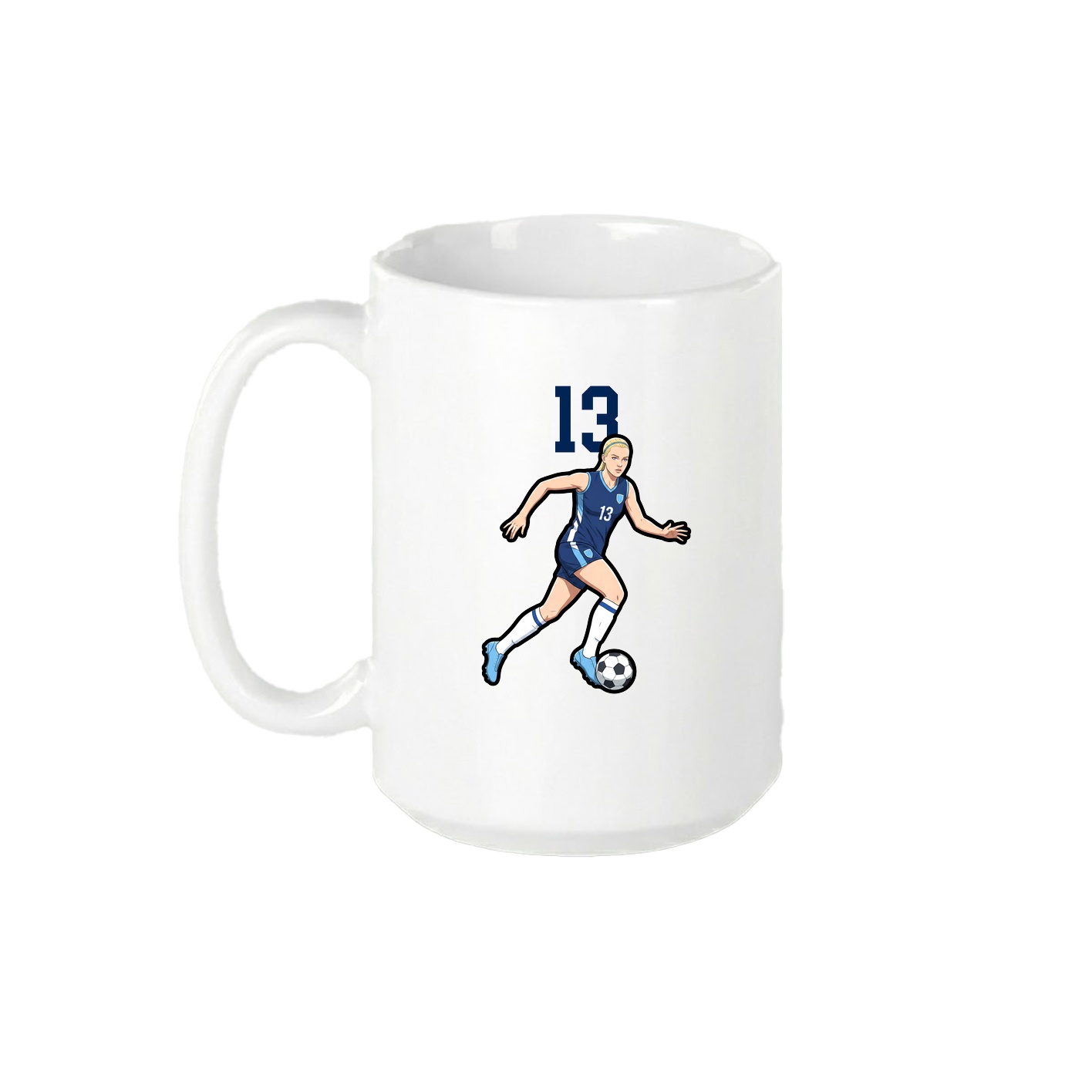 15oz Coffee Mug — Number Top in White