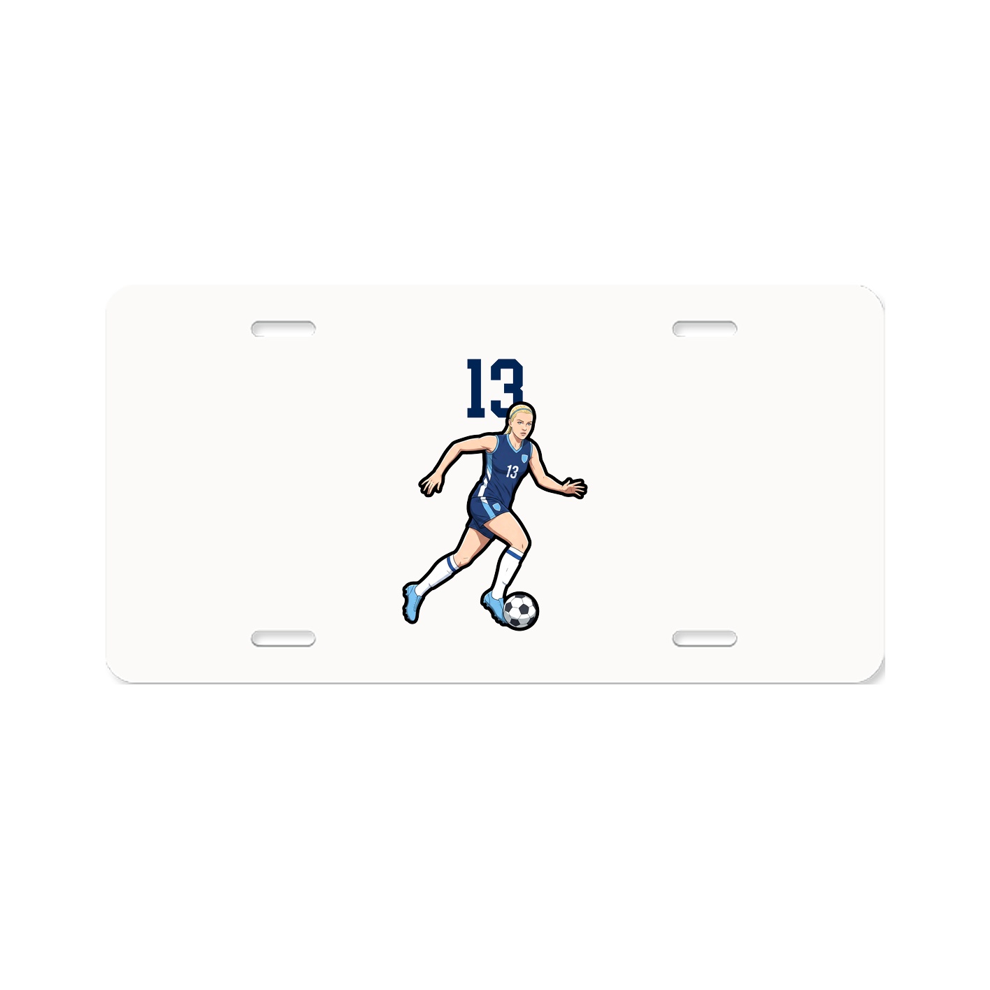 License Plate — Number Top in Classic