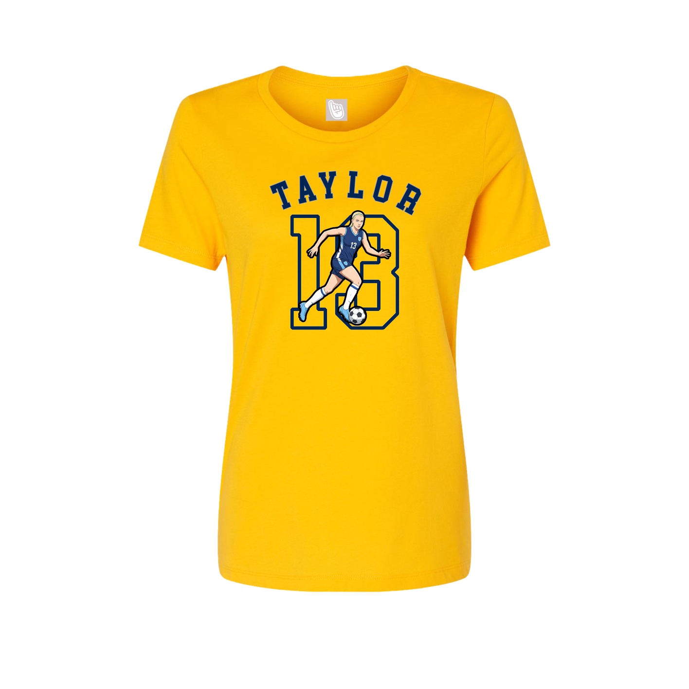 Fitted Women's Tee — Shirsey Arch in Gold