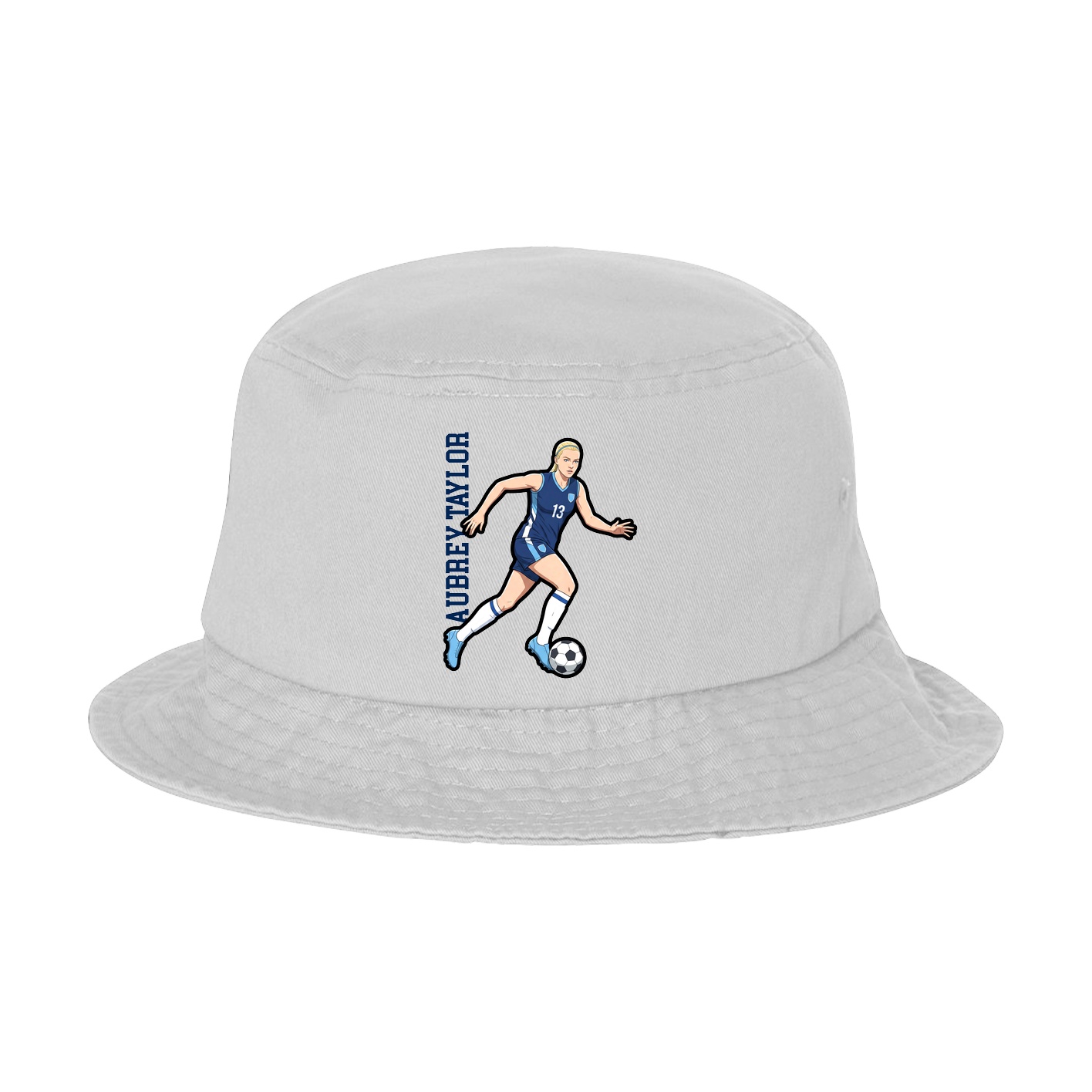 Bucket Cap — Name Vertical in White