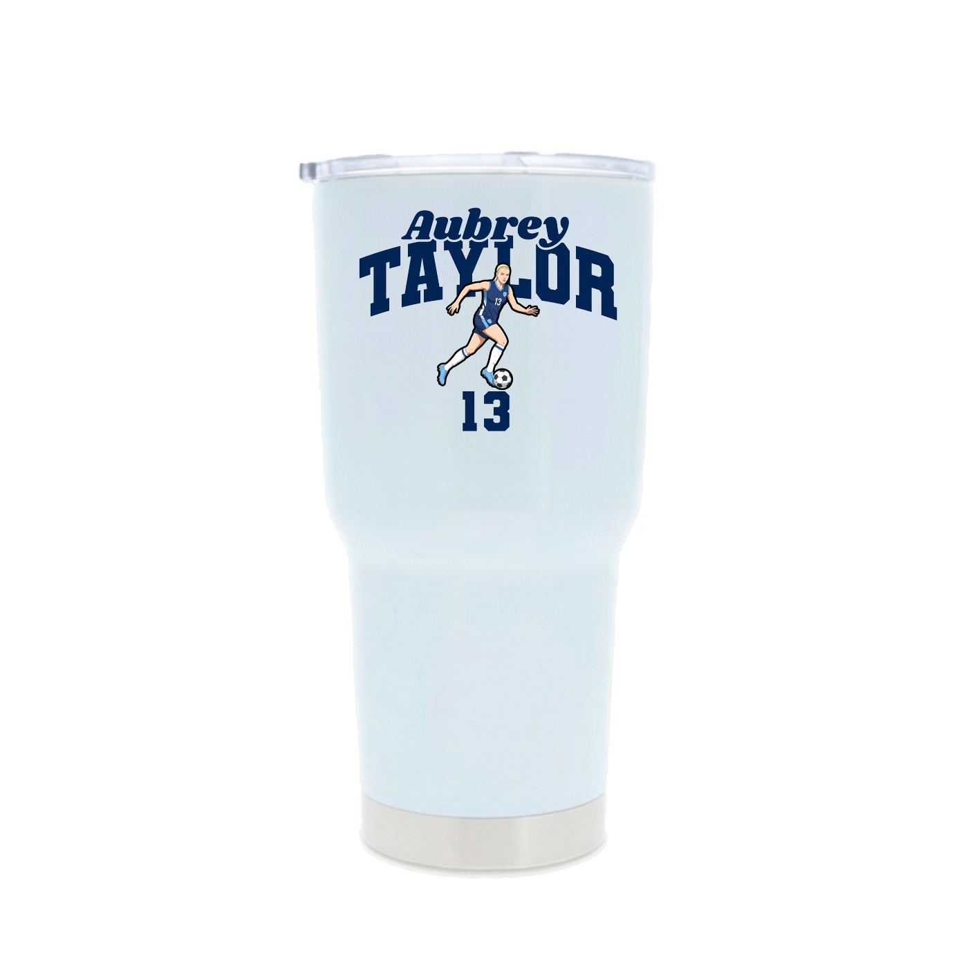 30oz Stainless Steel Tumbler — Signature Arch in White