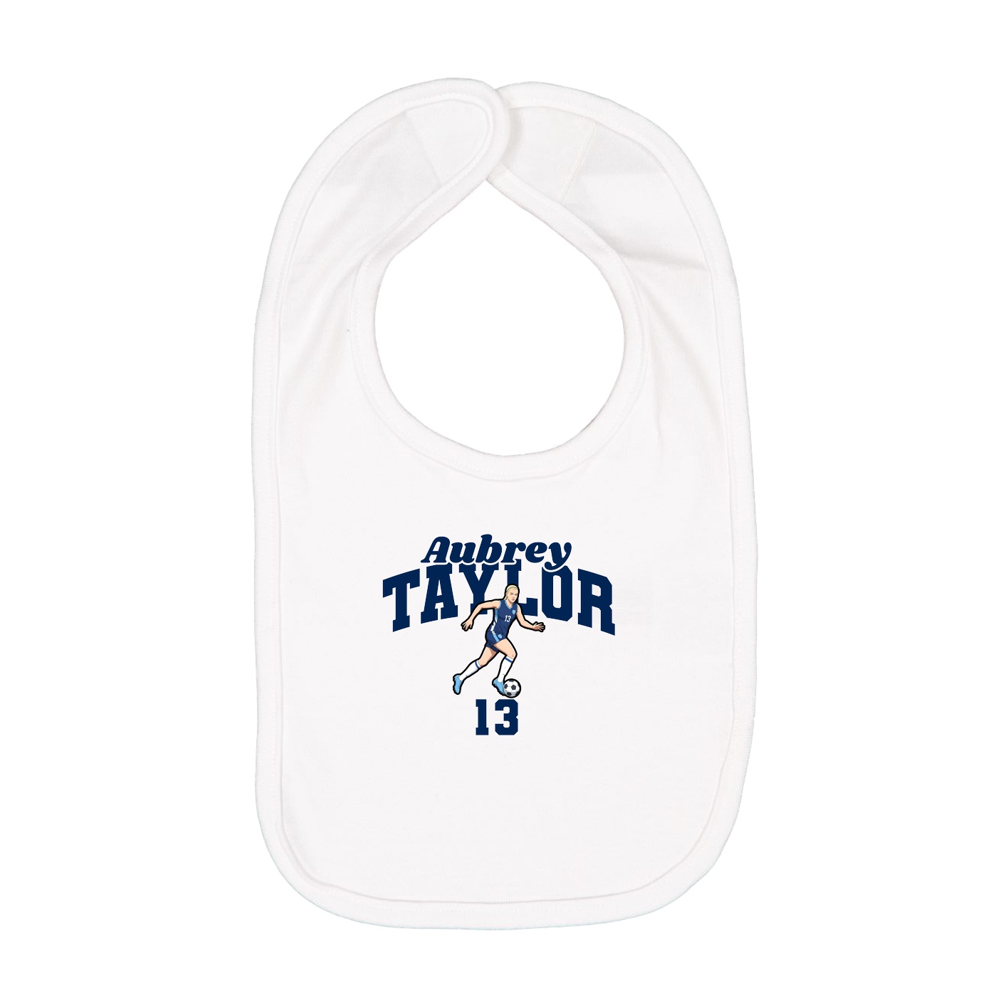 Infant Bib — Signature Arch in White
