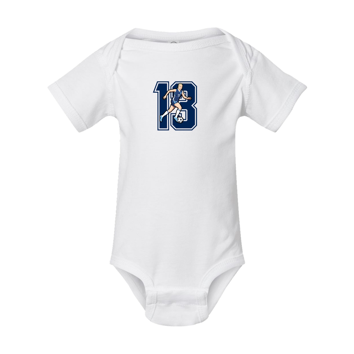Baby Onesie — Number in White