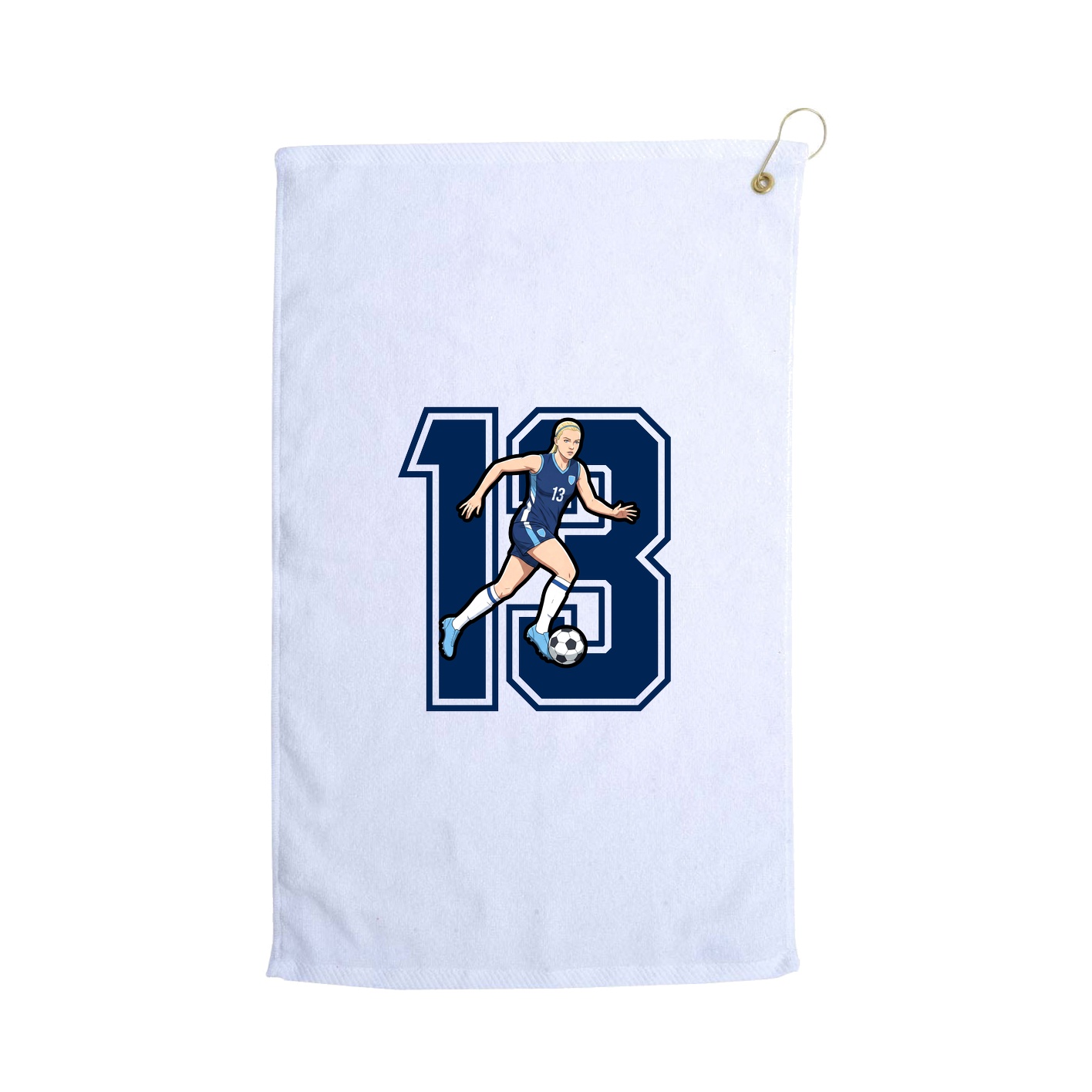 Golf Towel — Number in White