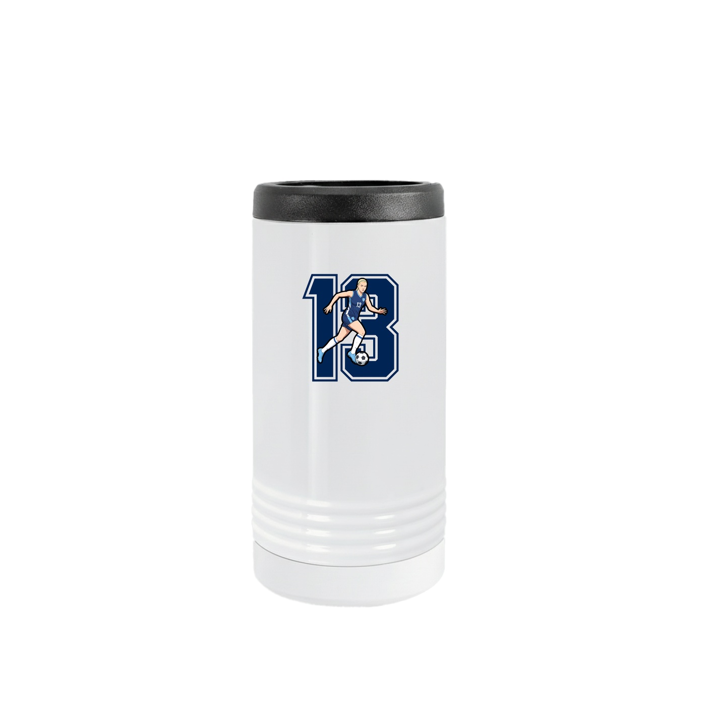 Slim Beverage Holder — Number in White