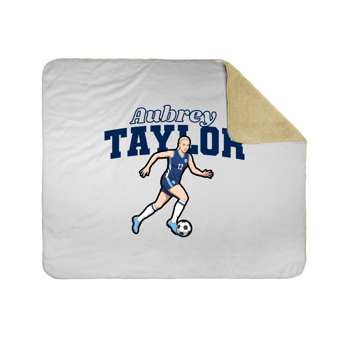 Throw Blanket — Name Arch in White