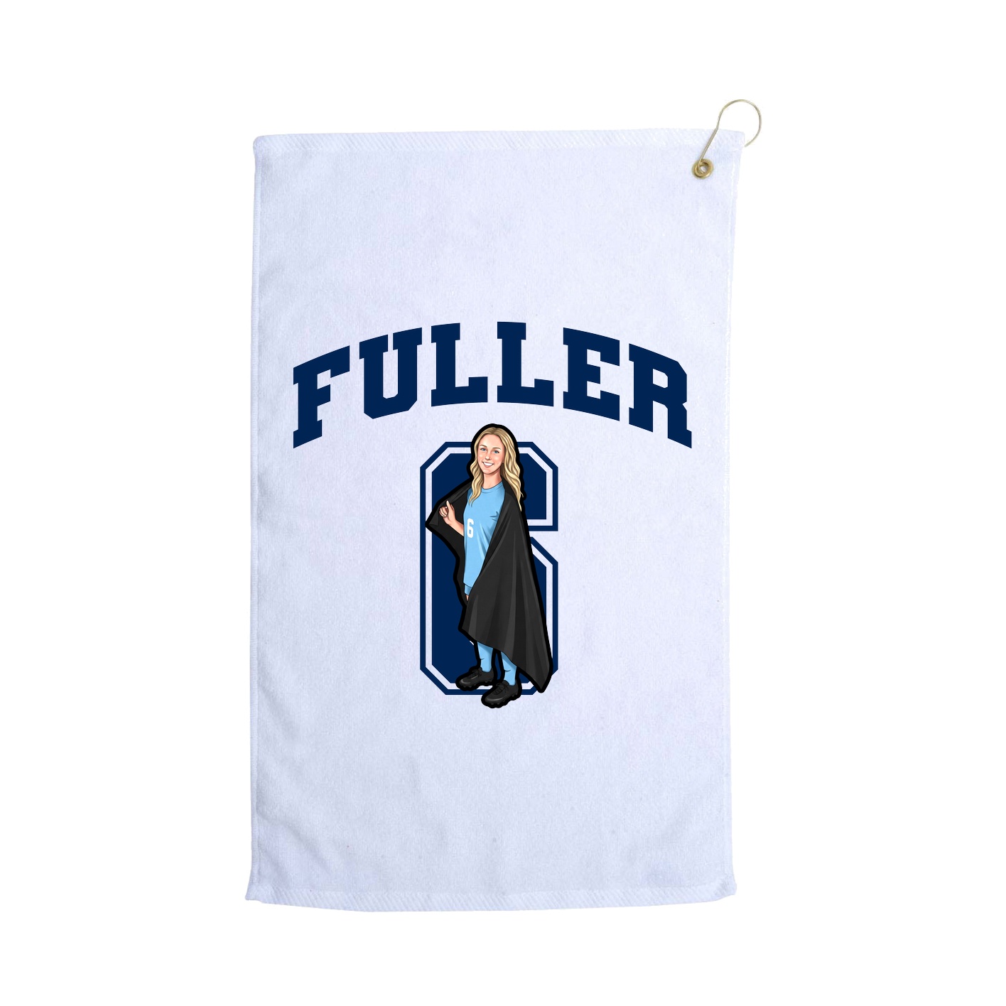 Golf Towel — Number in White