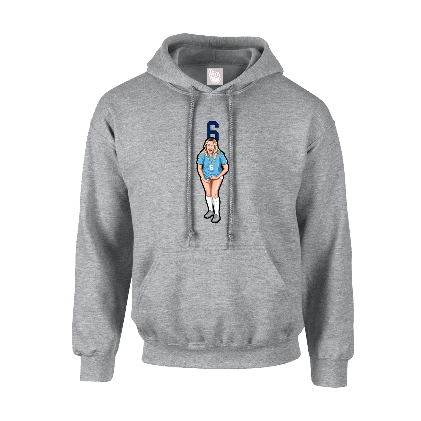 Youth Hoodie — Number Top in Grey