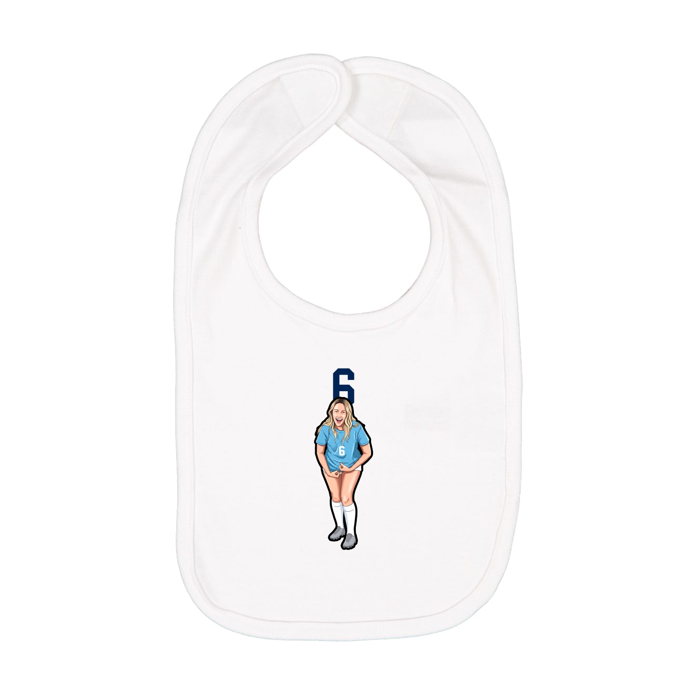 Infant Bib — Number Top in White