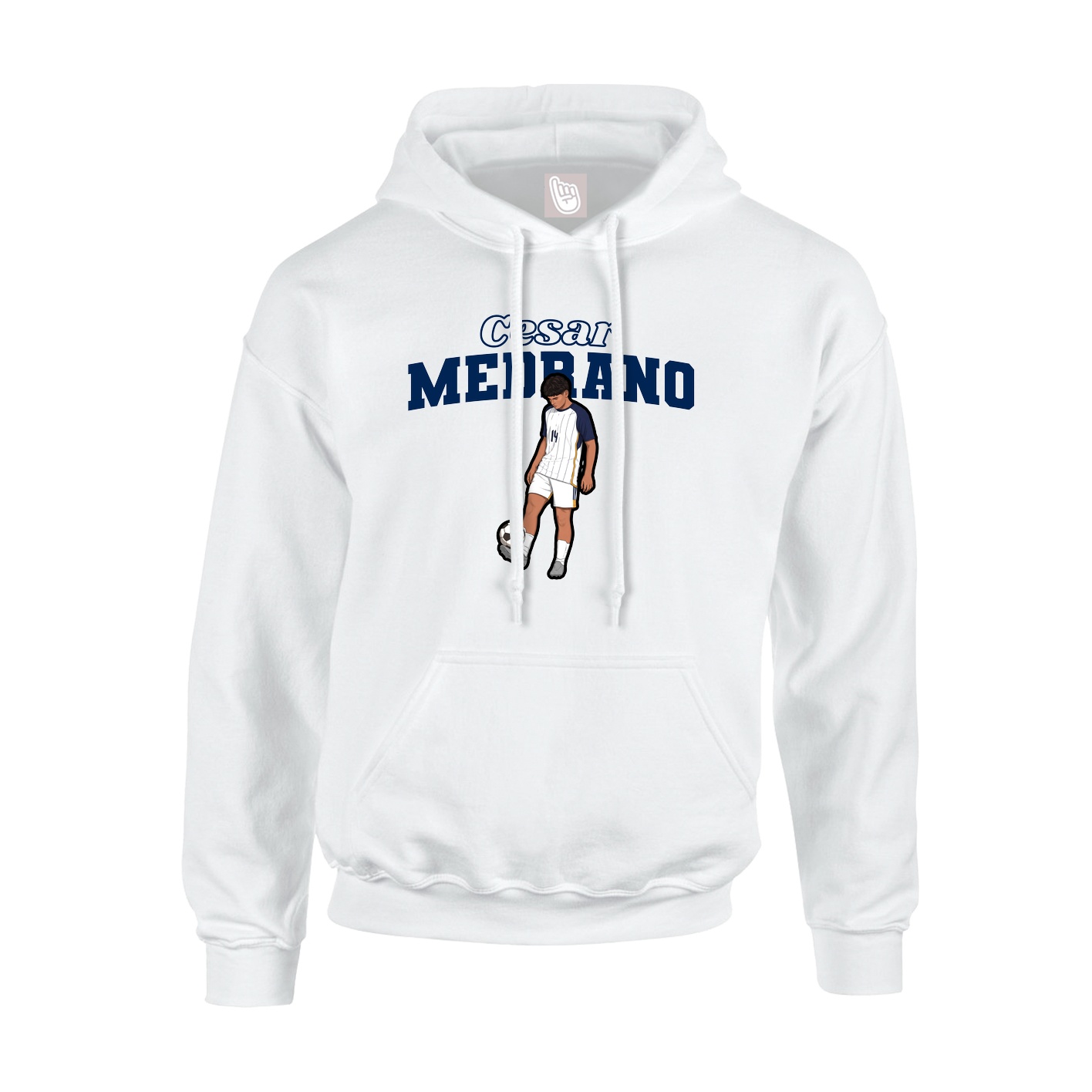 Hoodie — Name Arch in White