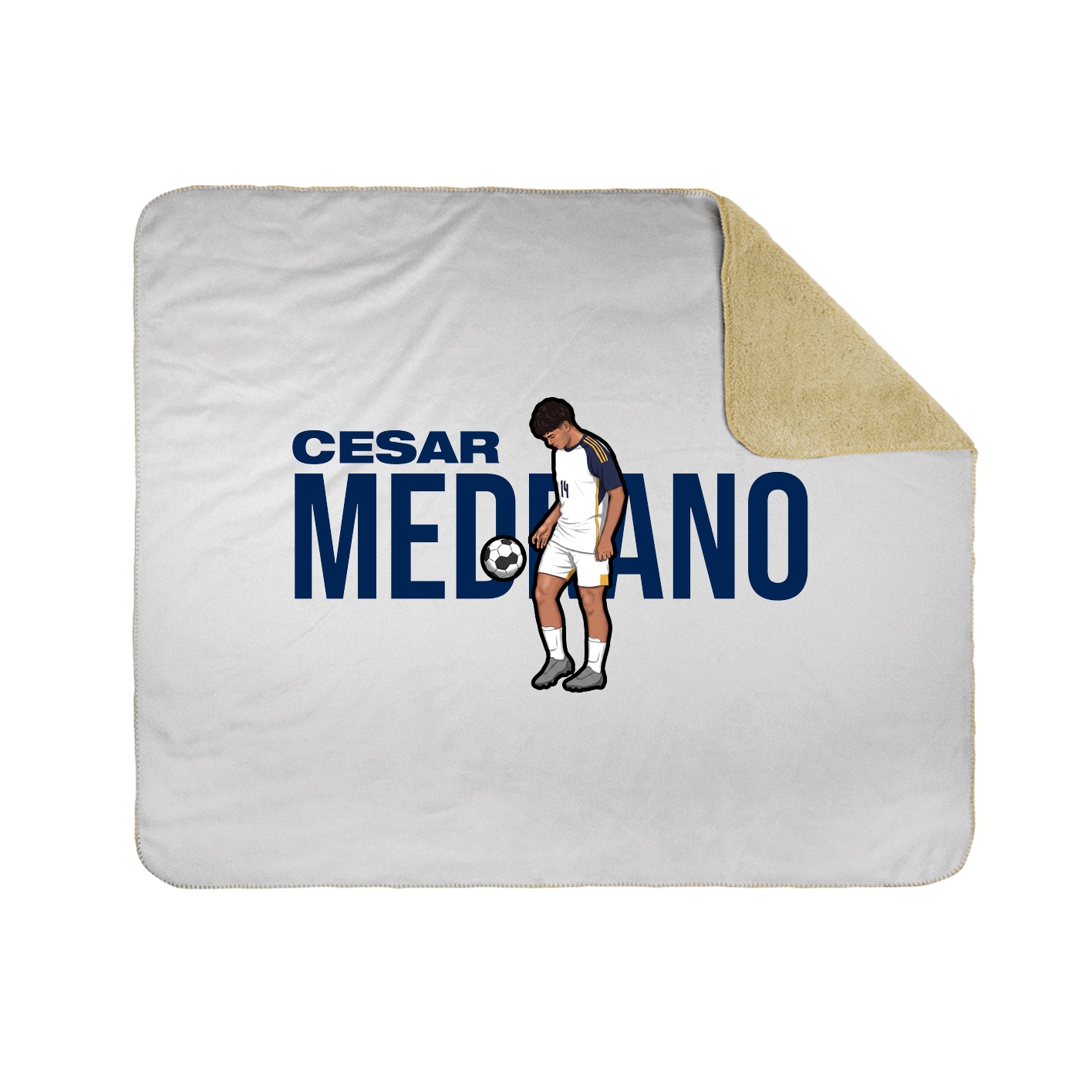 Throw Blanket — Player Name in White
