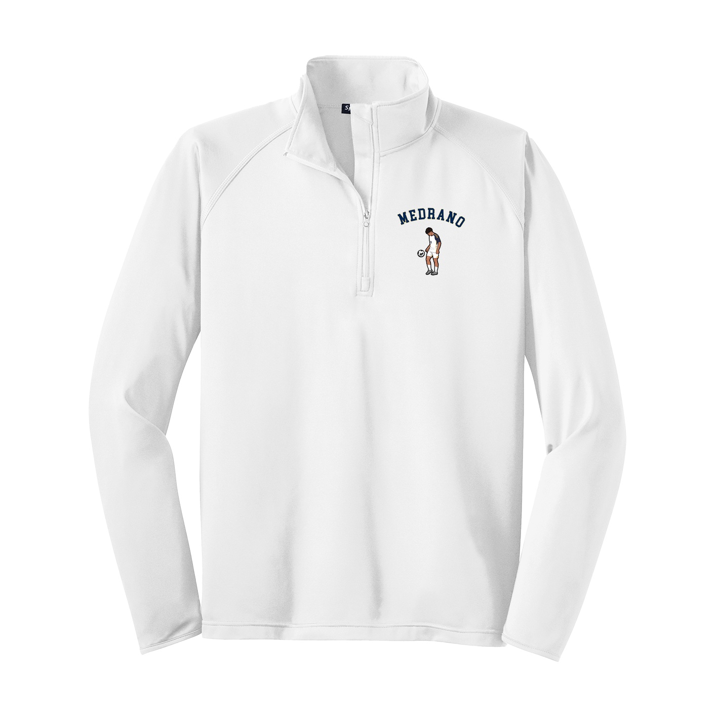 Q-Zip Pullover — Shirsey Arch in White