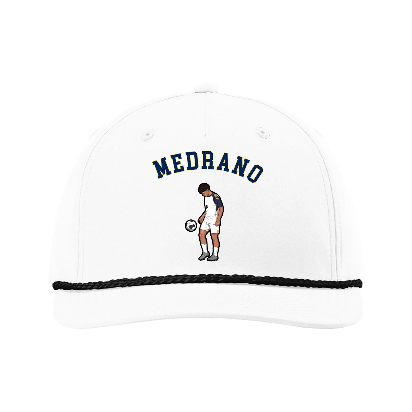 Five-Panel Classic Rope Cap — Shirsey Arch in White